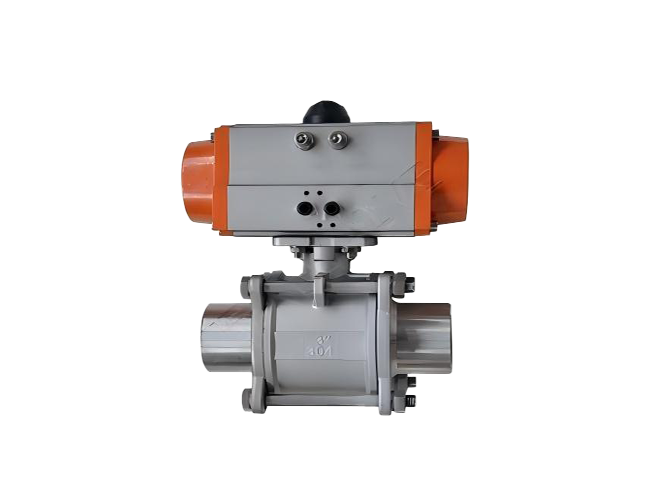 Pneumatic butt-welded ball valve