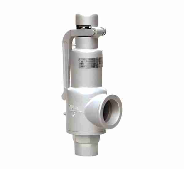 Full-lift safety valve with handle and spring