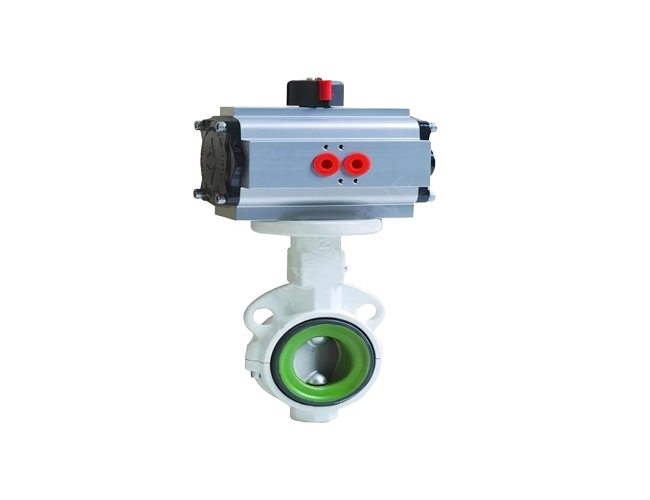 Wafer-type - Pneumatic Teflon-lined Butterfly Valve for Textile Dyeing