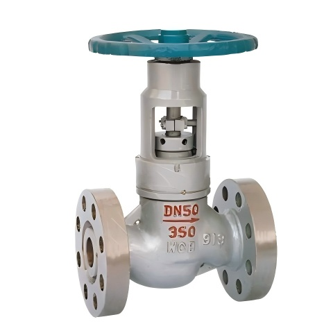 Flange connected globe throttle valve